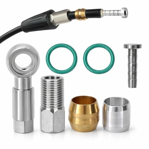 Olive Schlauchadapter, Fahrradarmaturen Olive und Verbindereinsatz Hydraulischer Scheibenbremsschlauch Zubehörset passt für BH90 Liepey SLX XT