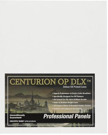 Centurion Deluxe Professional Oil Primed Linen Stretched Canvas - Enhanced Oil Priming for Superb Performance & Color Retention - [12 Pack - 6x8]