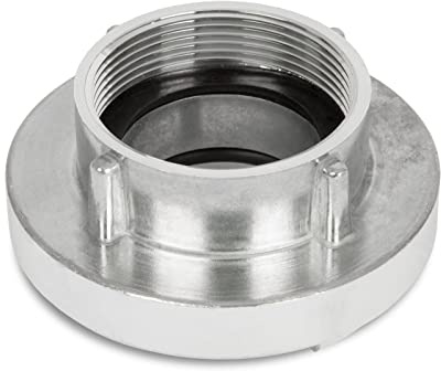 EBERTH 2 Festkupplung mit IG Storz C, Schlauchkupplung in 2 Zoll, Durchmesser Innengewinde 59mm, Hochdruckkupplung, Feuerwehrkupplung, Storz Kupplung aus Aluminium inklusive Dichtung, Storz 52-C