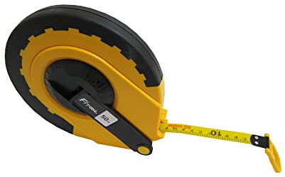 50 m langes Fiberglas-Maßband, doppelseitige Messrolle mit Füßen und Messgeräten, für Sport, Landschaftsbau, Gebäude, Mauerwerk, Tischlerei, Bauunternehmer, Ingenieur-Maßband, 50 m