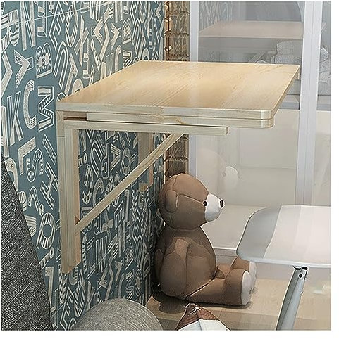 Klappbarer An Der Wand Montierter Klapptisch, Wäsche-Klapptisch, Holz Schwebender Schreibtisch Für Wand, Platzsparender Klapptisch Zum Herunterklappen,Wandtische Für Kleine Räume Holz ( Size : 70x50cm