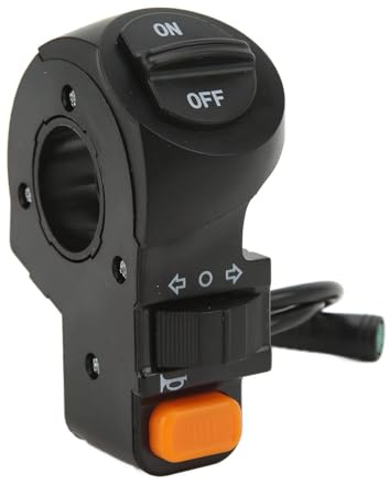 Fahrrad Lichtschalter, 3-in-1 Motorrad Lenkerschalter Wasserdichter ATV Fahrrad Blinker Lichtschalter Scheinwerfer Blinker Hupe Schalter ON OFF Tastenschalter Für Elektroroller Elektrofahrräder