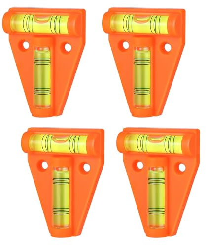 PLATEYTR 4 Pièces Niveau à Bulle, Mini Niveau à Bulle, Niveau Bulle, Outil de Mesure Précis et Durable, Parfait pour Camping-Cars, Caravanes, et Travaux Domestiques