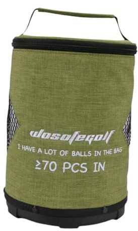 Amagogo Golfballtaschenbehälter, wasserdichter Mehrzweckhalter, Geschenk für Golfer, Aufbewahrungsträger, Reißverschlusstasche für den Außenbereich, Stabiler, grün groß