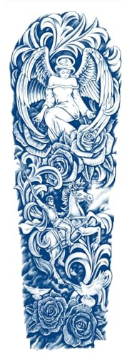 2St Juice Full Arm Tattoo Stickers Senaste 15 Dagarna Ört Semi-Permanenta Tatuering Stickers