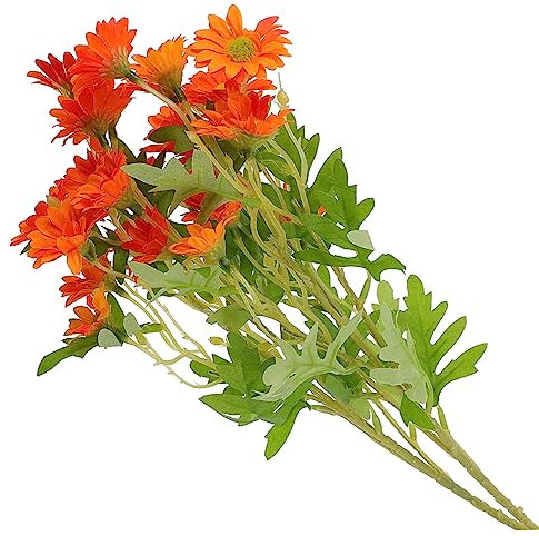 Alipis 2stücke Künstliche Seidenblumen Gänseblümchen Blumenstraußdekoration Blumenschmuck Künstliche Gänseblümchen Seiden-gänseblümchen Blumenbouquet Decor