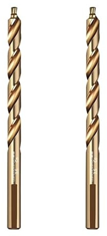 2 STÜCKE 3mm-8mm Spiralbohrer HSS Spiralbohrer mit geradem Schaft Metalllochöffner Stufenbohrer Kobaltbohrer Metallbohrer(4.5mm)
