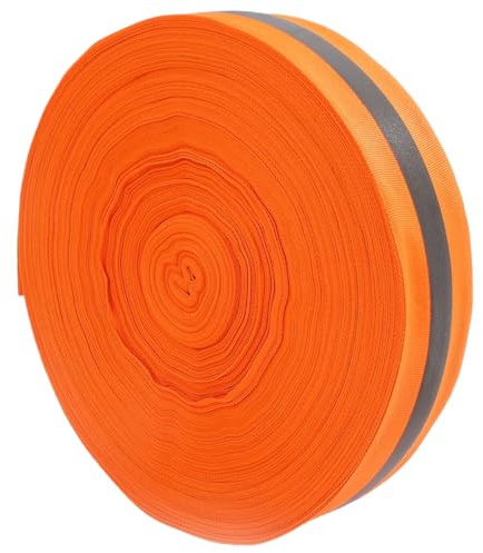 Beachvolleyball-Linien 2 Zoll x 328 Fuß, Nylon, Leuchtend orange, Volleyball-Begrenzungslinien, reißfeste, reflektierende Warnlinien für Laufbahnen, Ziellinienmarkierungen, Sandvolleyball-Linien