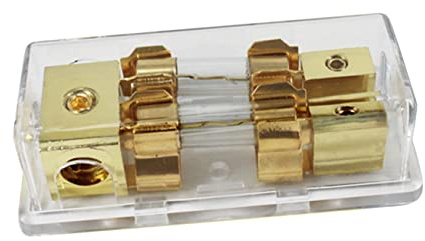 Zerodeko 1 Pz Portafusibili Auto Trasparente con Base per Fusibili da Protezione per Casse Audio Elettronici Design per Maggiore Stabilità Elettrica