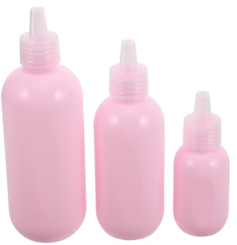 UKCOCO Frascos Dispensadores De Viaje 3 Piezas Tamaño Pequeño Plástico Portátil a Prueba De Fugas Para Loción, Champú y Gel Ducha Uso Personal Viajes Gimnasio