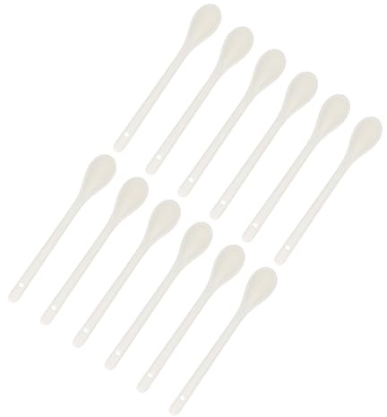 Toyvian 12 pezzi Cucchiai in Ceramica con Manico per Caffè Dessert e Gelato Design Pratico e Superficie Liscia Facili da Pulire e Conservare