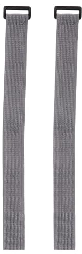 2 Pcs Grey Nylon Rubber Adjustable Buckle Cable Straps
