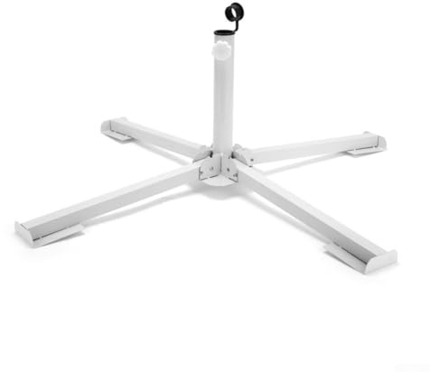 Bulevisiter Supporto per ombrellone da spiaggia, regolabile, portatile, pieghevole, per esterni, per giardini, campi e pesca, in ferro temperato, color ruggine, 64 x 64 x 28 cm