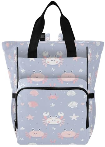 Ttgoth Sac à dos à langer imperméable avec porte-biberons isothermes, sac à dos de voyage multi-poches avec sangles de poussette pour maman et papa
