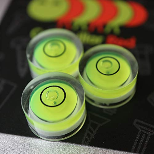 3x pequeño nivel de burbuja amarillo 15 mm, vial redondo mini ojo de buey
