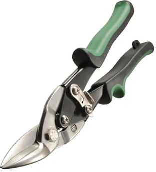 CFH Blechschere BS 764 – rechts schneidend, präzise Kurven- und Radienschnitte in dünnen Metallblechen bis 0,45 mm, selbstöffnend, Softgrip-Griffe mit Abgleitschutz