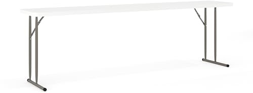 Flash Furniture Konferenztisch, klappbar, Granitweiß, 45,7 x 243,8 cm (B x L)