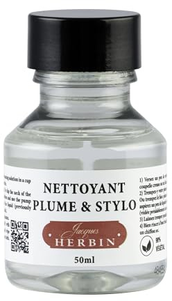 J.Herbin 12300T bläckrengöringsmedel (för fyllmedel, biologiskt nedbrytbar, 1 flaska, 50 ml)