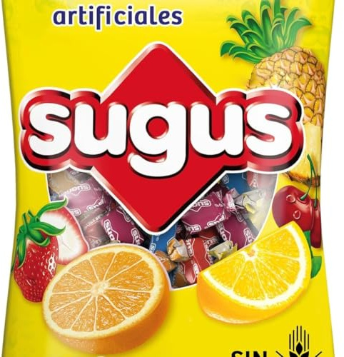 Sugus Caramelo Masticable a Base de Zumo de Frutas, Caramelos Blandos (1kg)