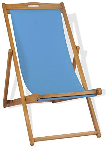 Festnight Klappbar Liegestuhl Teak Gartenstuhl Sonnenliege Zusammenklappbar Verstellbar Liegestühle 56 x 105 x (85/96/105) cm