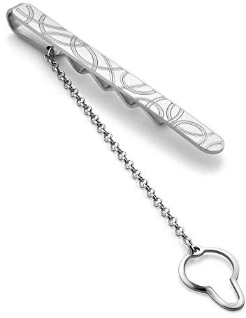 STERLL Herren Krawattennadel Aus Sterling-Silber Mit Stilvollem Kreisenmuster Herstellung In Der EU