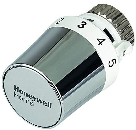 Honeywell Home T5029 Heizkörper Thermostatkopf Thera-5, M30 x 1,5-Anschluss, weiß/verchromt