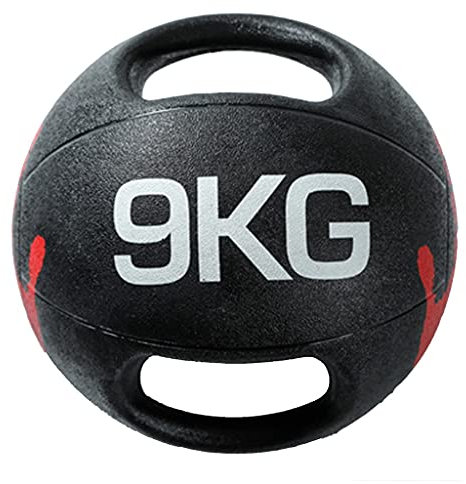 ZXQZ Medizinbälle, Symmetrieball mit Doppelgriff, für Das Krafttraining, 3 Kg / 4 Kg / 5 Kg / 6 Kg / 7 Kg / 8 Kg / 9 Kg / 10 Kg (Size : 9kg/19.8lb)