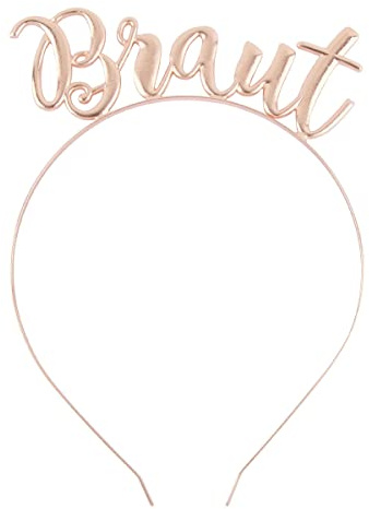 BETESSIN JGA Haarreif Frauen Rosegold Braut Haarreif Bride Haarschmuck Braut Accessoires für Bachelorette Party Hen Party Junggesellinnenabschied Frauen Hochzeitsdeko usw.