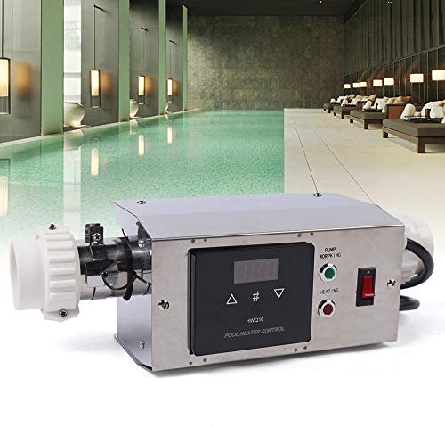 Fetcoi Thermostat 3KW Thermostat Elektrische Poolheizung Schwimmbadheizung wasserdichte SPA Temperaturregler Thermostat Kit (EU 220V)