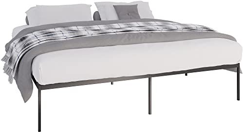CLP Somier Metálico Fargo I Base Moderna con Listones para Cama I Cama De Metal Resistente En Tamaños Diferentes, Color:Negro, Tamaño:200x200x42 cm