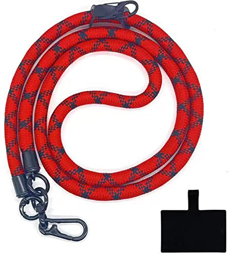 HIRANE Thick Rope Cell Phone Lanyard Spacer, Anti Theft Phone Strap, Adjustable Crossbody Phone Strap, Universal Crossbody Patch Phone Lanyards, for All Smartphone (21)