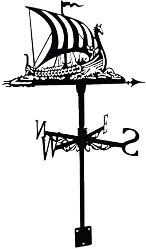 Wetterfahne aus Edelstahl für Segelboote, Schiffe, Boote, schwarze Sprühfarbe, Windfahne für den Außenbereich, Schuppen, Eisen, Hof, Dach, Scheunen, Dekoration, Hof, der die Windrichtung anzeigt,