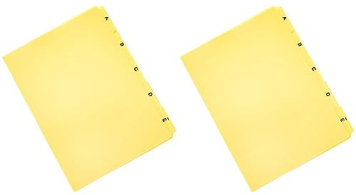Durable Leitregister A - Z, A5 quer, 1 Stück, gelb, 365004 (Packung mit 2)