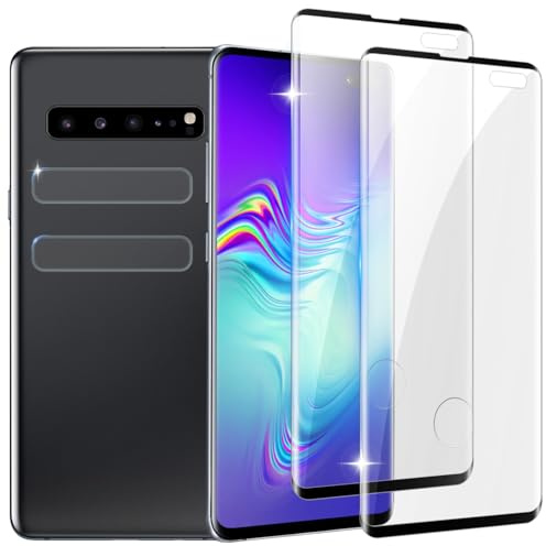 Vuciya Pack of 2 Screen Protector kompatibel mit Samsung Galaxy S10 5G panzerglas,2X Kamera Schutzfolie,9H Härte Schutzfolie,Anti-Kratzen,Anti-Bläschen,HD Clear Film,for Galaxy S10 5G