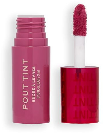 Makeup Revolution, Tinta Labbra Pout, Tinta Labbra Leggera, Colore Modulabile, Formula Idratante con Finitura Lucida, Mad About Mauve, 3ml