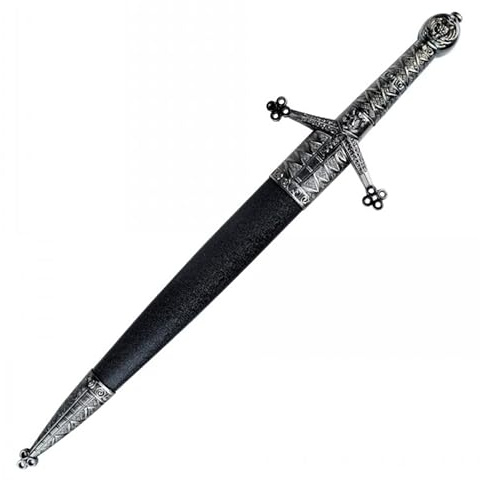 ECOMMUR Daga de la Edad Media| Cuchillo-puñal de la Edad Media Modelo zs7171 histórico de coleccionista con Vaina. Colección de artículos Antiguos