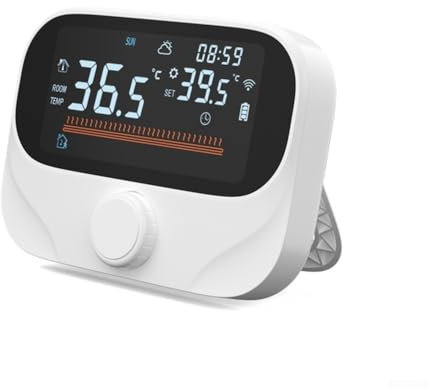 URPIZY Wireless Smart Thermostat - WiFi Digital Room Control for Tuya App, Programmable Smart Home RF for Gas Boiler/Water Heating, Underfloor - White (WiTH3-WIFI)