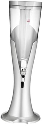 Fenteer Dispensador de cerveza Beer con grifo, 3 l, estable, dispensador de bebidas, dispensador de jugo de bebida para fiestas en casas rodantes, Plata