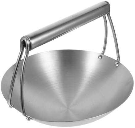 PRETYZOOM Stainless Steel Wok Pan with Hanging Bar 12.5 Inch Oven Safe