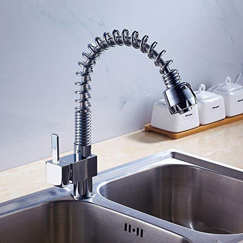 CYNEBXILG Bathroom Sink Taps Spring High Pressure Faucet Rotating Sink Faucet