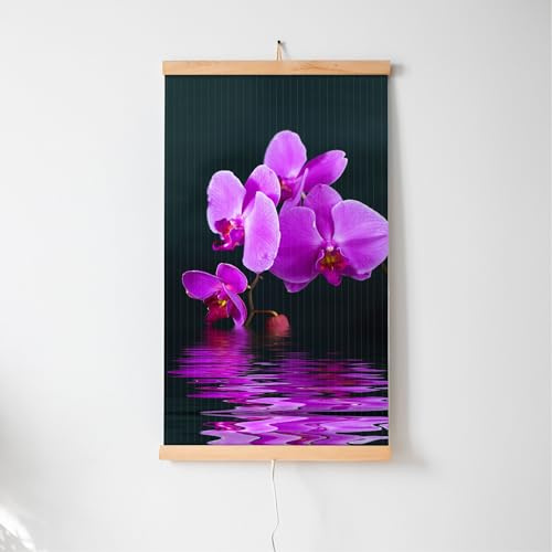 Easyheater Termoconvettore Elettrico 430W – Pannello Riscaldante Infrarossi - Progettazione Orchidea - Pannello Radiante Infrarossi Ultrapiatto da Parete - Termoventilatore per Ambienti fino a 12 m2