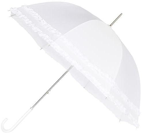 A2Z Ladies Bridal Walking Umbrella Double Frill Dome Brolly Stylish Ruffle Lace - Umbrella Romantic Ruffle