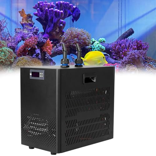Enfriador de acuario para hidroponía: enfriador de agua para tanques de agua dulce y salada, perfecto para arrecifes de coral y uso doméstico, control eficaz de la temperatura