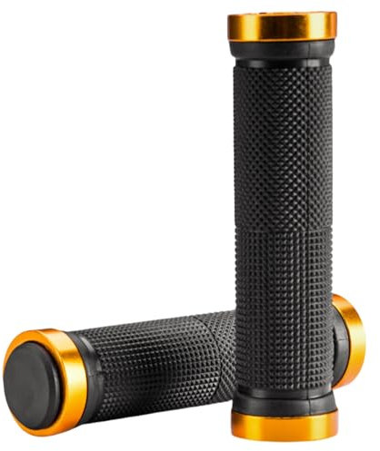 Lenkergriffe Fahrrad Griffe mit Aluminium Lock rutschfest Gummi Stoßdämpfend Griff für 22mm Lenker Fahrrad Rennrad MTB, Universal Ergonomisch Handgriffe mit Gel Dämpfung für Griffsicherheit