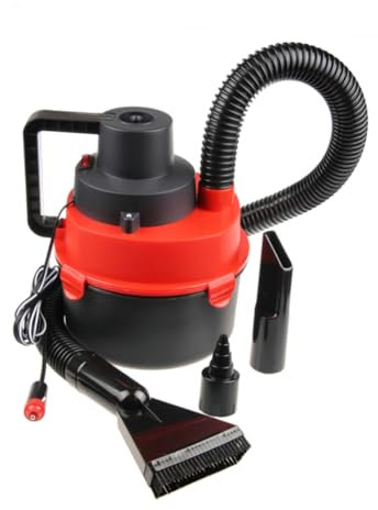 Cabilock 12v Handheld Car Vacuum Cleaner Wet Dry Portable High Power Car Duster Flashlight Strong Suction Red Compact Design for Auto Interior Cleaning