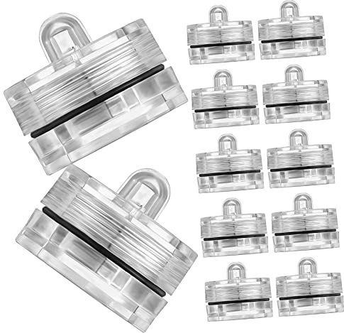HOMSFOU 12pcs Submersible Tea Lights Led Candles Battery Operated Flickering Flameless Candles Lights for Party Bath Romantic Decor