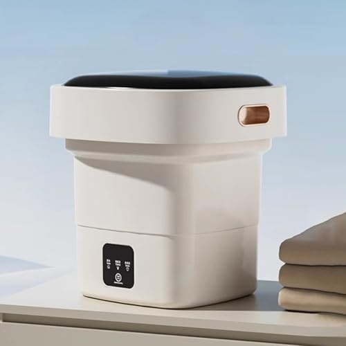 7L Mini Lavatrice Portatile con Centrifuga, Lavatrice da Campeggio, Piccola Lavatrice da Viaggio, Lavatrice Pieghevole, per Casa/Viaggio/Campeggio/Vestiti(White)