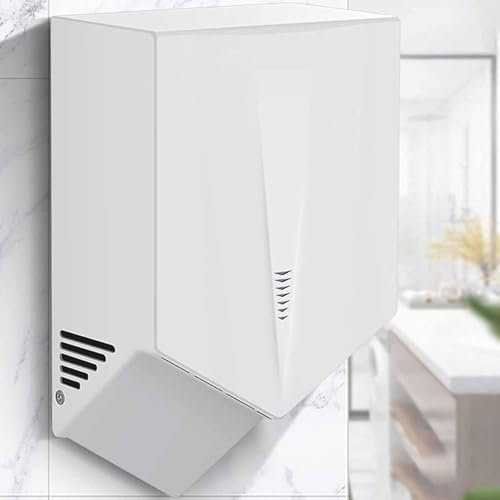 Asciugamani ad aria calda ad alta velocità, funzionamento senza tocco, con sensore a infrarossi, asciugatura rapida in 7 secondi, installazione facile, basso rumore per bagni commerciali