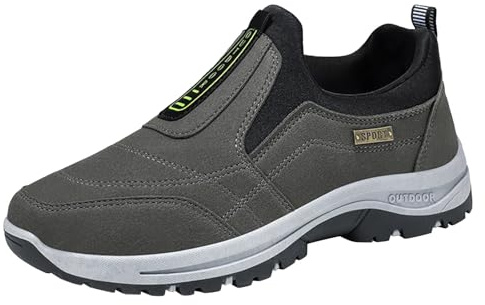 Scarpe da esterno da uomo senza allacciatura, scarponcini da escursionismo, larghe, scarpe da trekking antiscivolo, scarpe sportive leggere, scarpe da passeggio comode, scarpe da tempo libero sportive