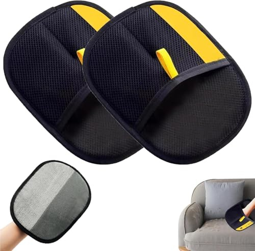2Pack Magic Brush Pet Hair with Flea Comb, Electrostatic Pet Hair Removal Glove for Easy Fur Removal, Reusable Pets Grooming Hair Gloves for Dogs Cats, Sofa, Clothes & Car Cleaning